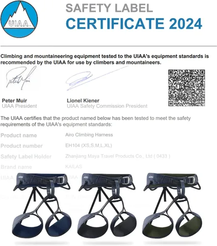 Vista 6 de KAILAS Airo Rock Climbing Harness Men Roofing Harness Safety Belt Mountaineering Rappelling Harness Women Adjustable