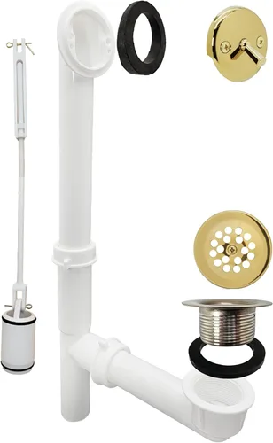 Vista 15 de Westbrass 592244-62 - Kit de drenaje de residuos de baño con palanca tubular de 1-1/2 pulgadas, color negro mate