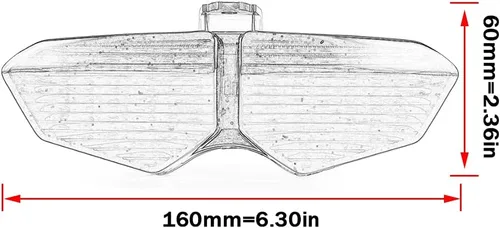 Vista 5 de MZS Motorcycle Tail Light Turn Signal LED Integrated Blinker Smoke Compatible with YZF R6 YZF-R6 2003-2005 / R6S 2006-2009