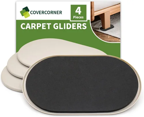 Deslizadores de muebles para alfombra 4 piezas - 9 1/2 pulgadas Deslizadores para mover muebles, protectores de pisos para patas de sillas - Mueve