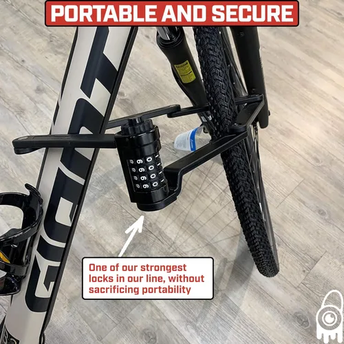 Vista 5 de Monster - Candado plegable para bicicleta, acero endurecido antirrobo, resistente al óxido, plegable, compacto, de alta seguridad, para bicicleta