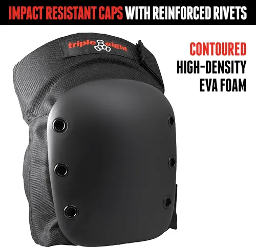 Vista 2 de Triple Eight Rodilleras de calle para patinaje y Roller Derby con correas ajustables (1 par)