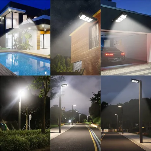 Vista 2 de Solar Street Lights Outdoor Waterproof Solar Flood Light 189 LED Solar Parking Lot Lights Dusk to Dawn,Wide Angle Motion Sensor and 5 Modes Remote