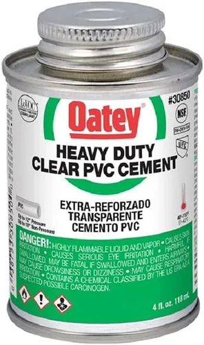 Oatey 30850 - Cemento solvente resistente, 4 onzas, lata, líquido, transparente