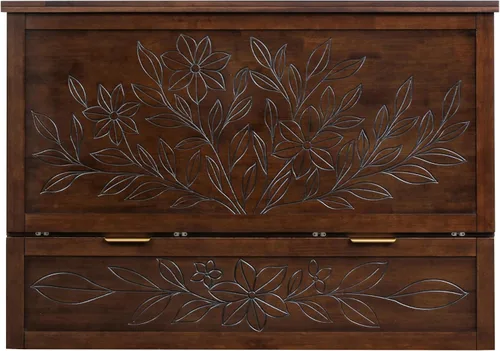 Vista 10 de Mega Solutions Murphybedz Tuscany Murphy Cabinet Chest Bed with Charging Station 6 Inch (Blonde Oak, Queen)