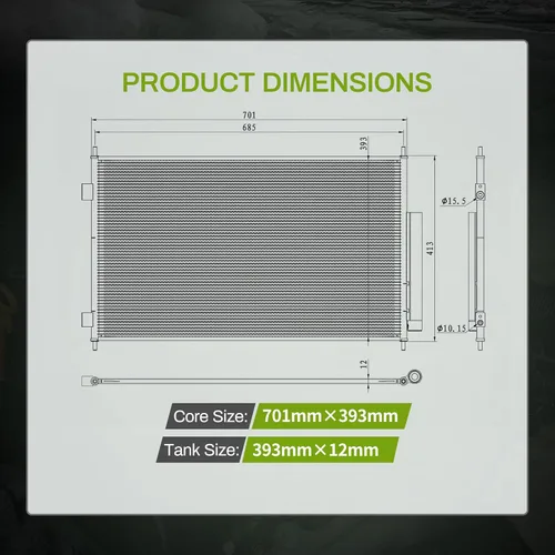 Vista 103 de AUTOSAVER88 Condensador de A/C AC Condensador de Aire Acondicionado Compatible con 2002 2003 2004 2005 2006 Camry 2004-2007 2008 Solara 2002-2003