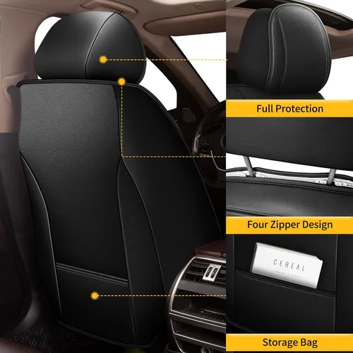 Vista 2 de AOMSAZTO Fundas de asiento de automóvil, 2 unidades, ajuste frontal para GMC Acadia 2017-2023, funda de asiento de automóvil, protector de asiento