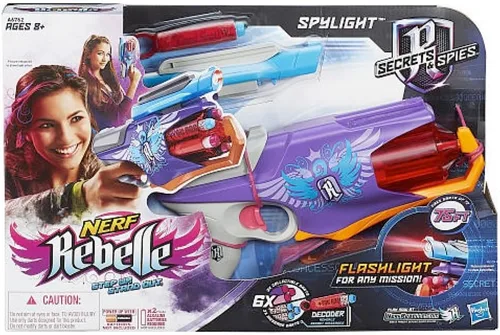 Vista 2 de Pistola de juguete de dardos de Nerf Rebellez, Estándar, Púrpura