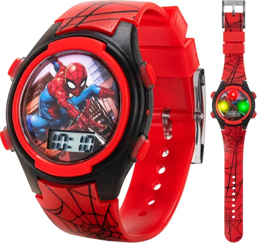 Vista 12 de Marvel Spider-Man Kids Watches – Digital Display, Interactive Features, Adjustable Strap, Vibrant Spider-Man Graphics, Durable for Active Kids Azul