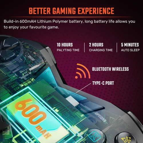 Vista 6 de IFYOO Controlador de juegos móvil compatible con iPhone iPad Ver13 o posterior solo para juegos MFi teléfono inteligente Android solo para Ver10