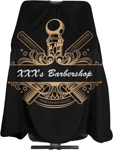 Vista 27 de Capa de peluquería impermeable personalizada, añade tu texto fotográfico, capa personalizada de peluquería para hombres, capa de corte de pelo