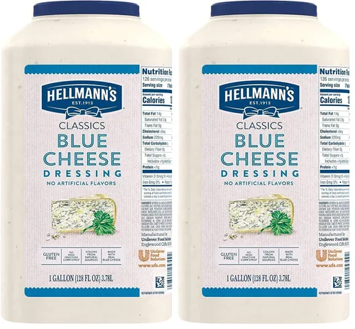 Vista 8 de Hellmann's Classics - Jarra de aderezo de ensalada de queso azul, sin gluten, sin sabores artificiales ni jarabe de maíz de alta fructosa
