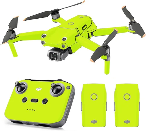 Vista 16 de SopiGuard Skin for DJI Mavic Air 2s Juego completo de calcomanías de vinilo de precisión + controlador + 3 fundas de batería (blanco mate)