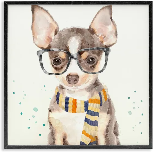 Vista 11 de Stupell Industries Retrato abstracto de perro enmarcado Giclée por Irena Orlov