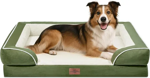 Vista 58 de Comfort Expression Cama ortopédica para perros extra grandes de 45 x 35 pulgadas, cama para mascotas XL de espuma tipo caja de huevos impermeable