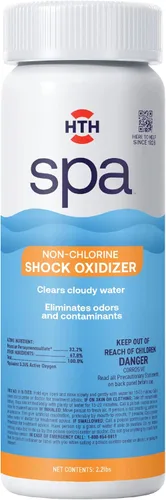 HTH Spa 86135 Oxidante de choque sin cloro, producto químico para spa y bañera de hidromasaje, elimina el agua turbia, 2.25 libras