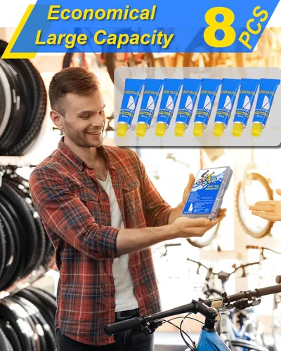 Vista 2 de Kit de reparación de neumáticos de bicicleta Beanewone, kit de parche de tubo interior de bicicleta – Estuche portátil para bicicleta, motocicleta