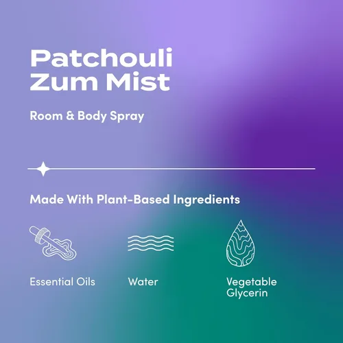 Vista 2 de Indigo Wild Zum Mist - Spray para habitación y cuerpo, pachulí, 4 onzas líquidas (paquete de 2)