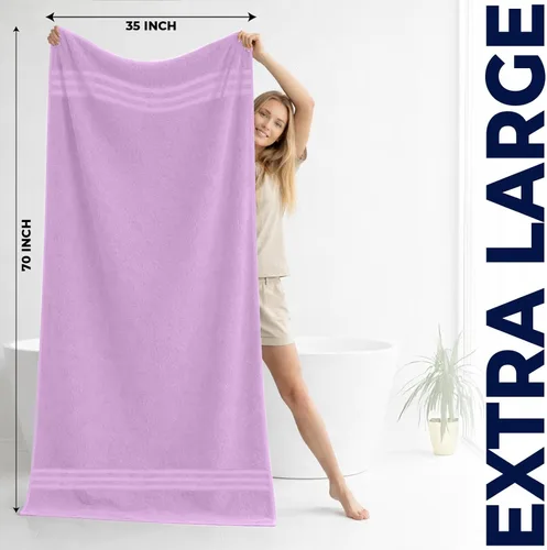 Vista 123 de DAN RIVER Paquete de 2 sábanas de baño de lujo 35x70, 600 GSM, toallas de 100% algodón hilado en anillo suaves y de secado rápido, ideales para Beige