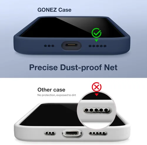 Vista 178 de GONEZ Funda magnética para iPhone 14, compatible con Magsafe, con protector de pantalla + protector de cámara, forro de microfibra antiarañazos
