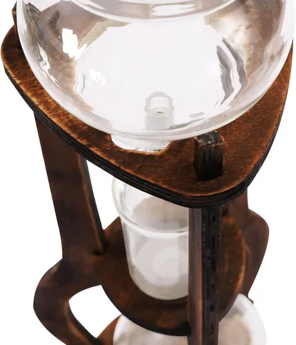 Vista 8 de Torre de goteo de café helado de 20.3 fl oz/20.29 onzas de capacidad, olla compartida de café frío, cafetera de 6 a 8 tazas, máquina de café helado