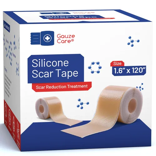 Vista 7 de GauzeCare - Cinta de silicona para cicatrices, rollo de 1.6 x 60 pulgadas, de grado médico, reutilizable, cinta de silicona profesional