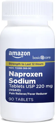 Vista 6 de Yaxa Basic Care Comprimidos de sodio de naproxeno de 220 mg, reductor de fiebre de 12 horas (AINE) y analgésico para dolores musculares, dolor
