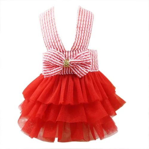 Vista 14 de Vestido de perro arnés para niña, ropa Yorkie para perros pequeños, vestidos para cachorros y niñas, vestido tutú pequeño
