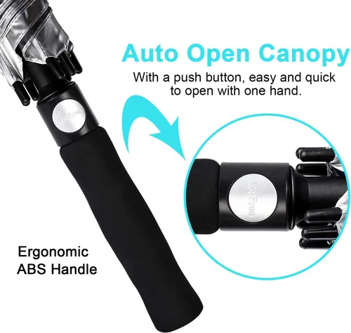 Vista 4 de G4Free Paraguas de golf con protección UV de 47/54/62/68 pulgadas, con apertura automática, doble toldo con ventilación de gran tamaño, extra