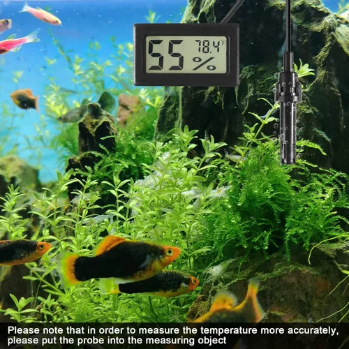 Vista 5 de 2 unidades TPM-10 Mini higrómetro digital termómetro medidor con sonda LCD Fahrenheit temperatura interior medidor de humedad para incubadora planta