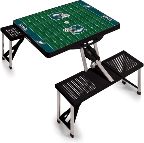 Vista 24 de Picnic TIME NFL Football Field Folding Picnic Table, Camping Table, Outdoor Table with Umbrella Hole