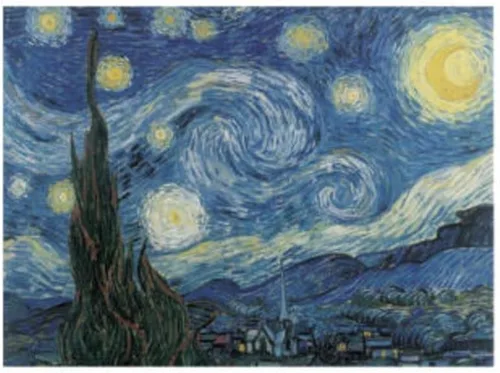 Impresión artística de la noche estrellada por Vincent Van Gogh 20 x 16 pulgadas