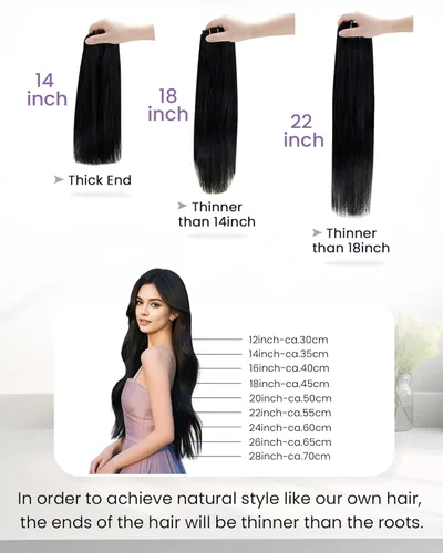 Vista 6 de LaaVoo - Extensiones de cabello humano con clip, balayage, de color marrón claro a rubio ceniza, mezcla con rubio platino, 12 pulgadas
