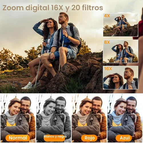 Vista 5 de 4K Digital Camera for Photography Auto-Focus Vlogging Camera for YouTube Video with 3'' 180° Flip Screen 16X Anti-Shake 4K Camera Compact Cameras