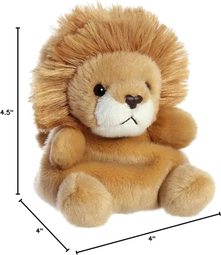 Vista 5 de Aurora® Adorable Palm Pals™ Leno Lion™ Animal de peluche, diversión de bolsillo, juego sobre la marcha, marrón, 5 pulgadas