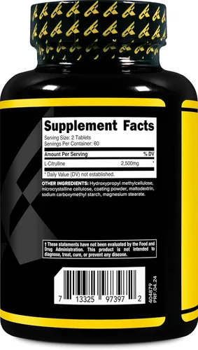 Vista 4 de Primaforce L-citrulina 2500mg por porción, 60 porciones; 120 tabletas