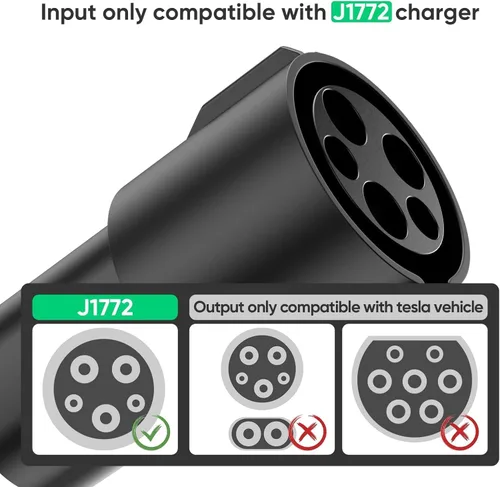 Vista 3 de AutoBot Adaptador J1772 a Tesla, 80A SAE J1772 Cargador a NACS Convertidor para Tesla Modelo 3/Y/X/S, carga rápida de 250V, IP54 impermeable