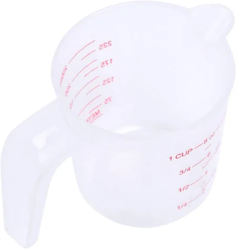 Vista 4 de iiniim Taza medidora plástica clara de la cocina, 8.5 fl oz/16.9 fl oz/33.8 fl oz claro 8.5 fl oz