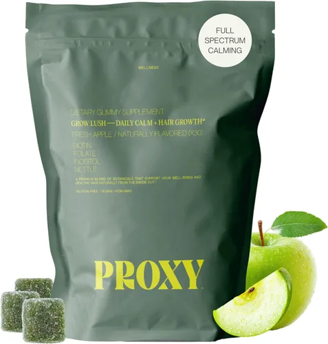 PROXY Gomitas para el crecimiento del cabello | Biotina, folato, inositol y ortiga | Vitaminas para el cabello, la piel y las uñas para un cabello