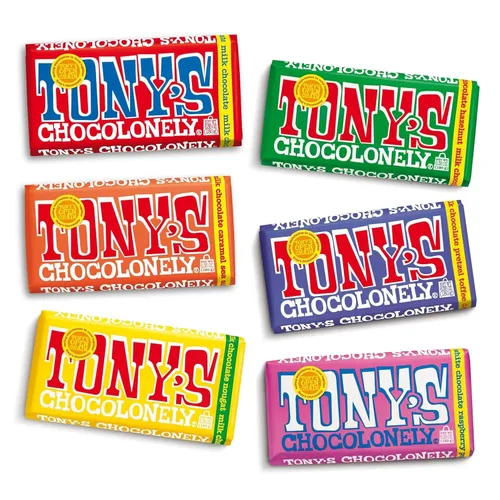 Vista 9 de Tony's Chocolonely - Paquete de los 3 Mejores Chocolates con Leche - Barra de Chocolate Belga, Sin Saborizantes Artificiales, Hecho con Ingredientes