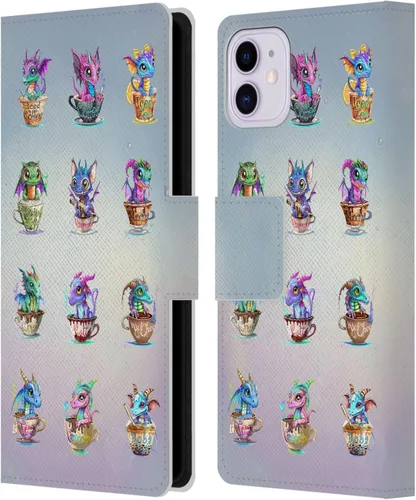 Vista 276 de Head Case Designs Officially Licensed Ruth Thompson Boba Tea Cup O Dragons Leather Wallet Case Compatible with Apple iPhone 7 Plus / 8 Plus