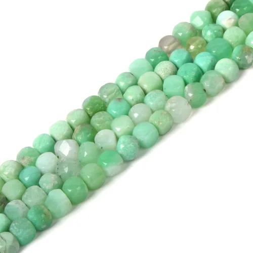 Vista 33 de Justinstones Cuentas sueltas de ágata verde natural de 4 mm, cúbicas, con facetas, para fabricación de joyas de bricolaje, 40,6 cm