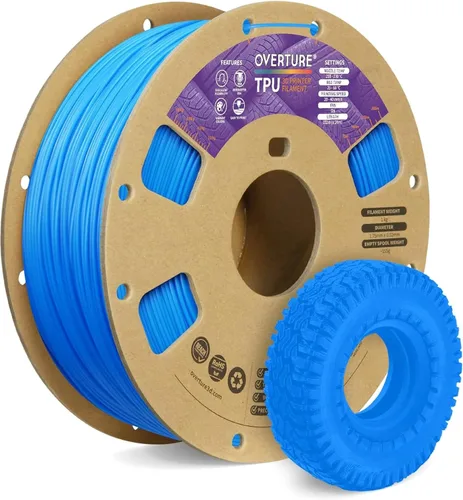 Vista 19 de OVERTURE - Filamento de TPU de alta velocidad de 1/16 pulgadas, rollo flexible 95A, impresora 3D, precisión dimensional +/- 0.001 pulgadas, se