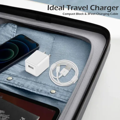 Vista 6 de Carga para cargador de iPhone [certificado MFi de Apple] Paquete de 2 cables Lightning para sincronización de datos con cable de carga USB A, bloque