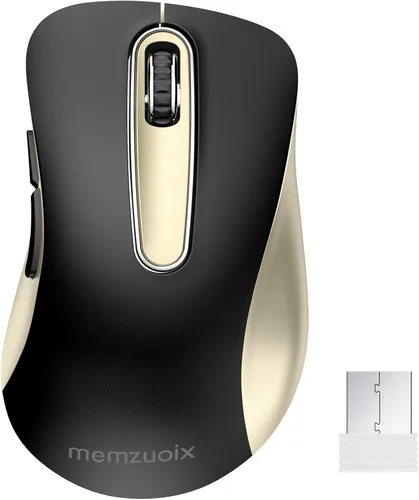 Vista 22 de memzuoix Ratón inalámbrico de 2.4G, mouse de computadora de 1400 DPI con receptor USB, ratones USB inalámbricos portátiles a batería para laptop