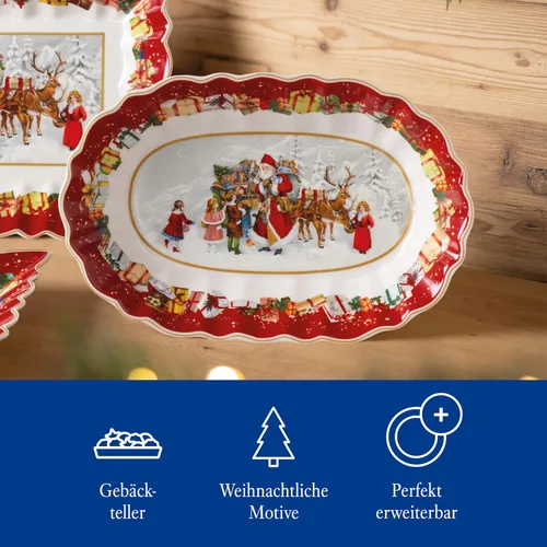 Vista 4 de Villeroy & Boch 14-8332-2556 Plato de repostería, Porcelana, Rojo