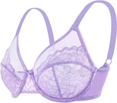 Vista 5 de HSIA Minimizer Bras for Women Full Coverage Underwire Bras Plus Size Lifting Lace Bra for Heavy Breast