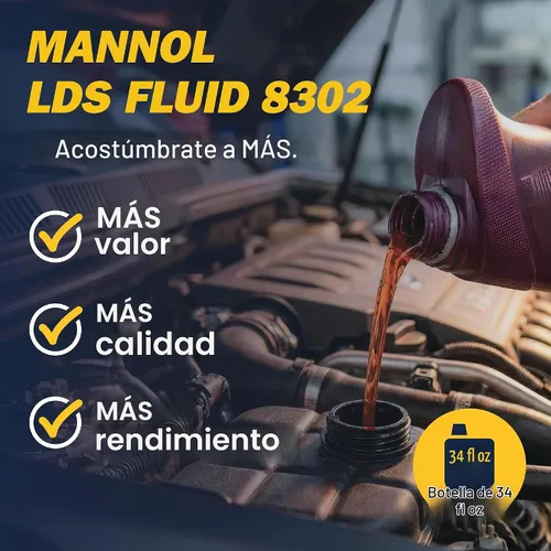 Vista 4 de MANNOL 8302 LDS Líquido hidráulico sintético completo para sistemas hidráulicos 3, frío, 1L