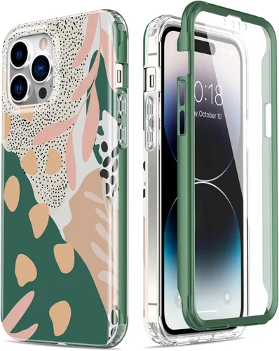 Vista 46 de Esdot Funda para iPhone 14 con Protector de Pantalla Integrado, Funda Resistente de Grado Militar con Diseños de Moda para Mujeres y Niñas, Funda