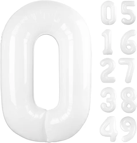 Vista 420 de Globos con números con estampado de vaca, globos de 40 pulgadas del número 0-9 (cero-nueve), globo de vaca para suministros de fiesta de cumpleaños